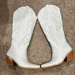 White cowboy boots